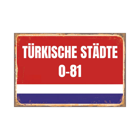 Städte Wandschilder